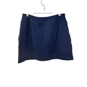 Tangerine Womens Navy Blue Active Skort Built-In Shorts Zip Pocket FW10327C678 M